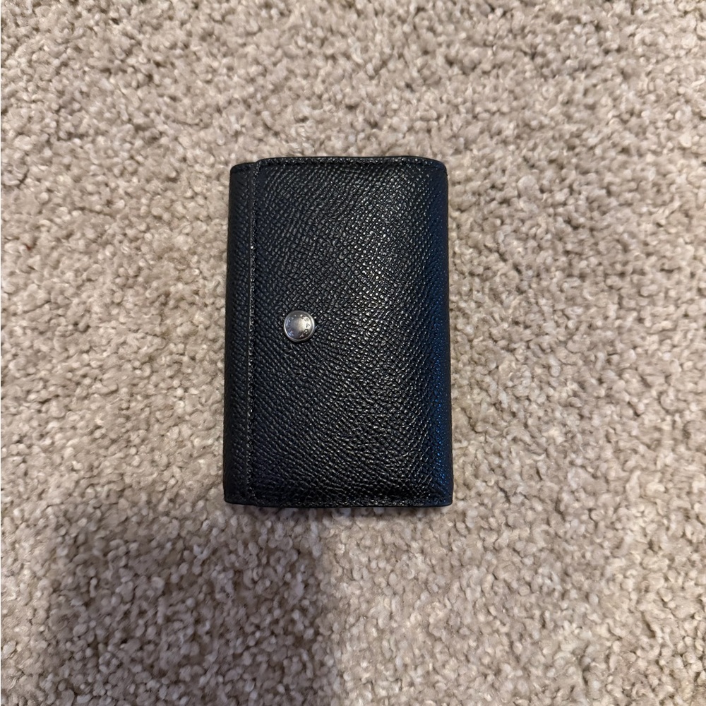 Coach Black Leather Key Holder